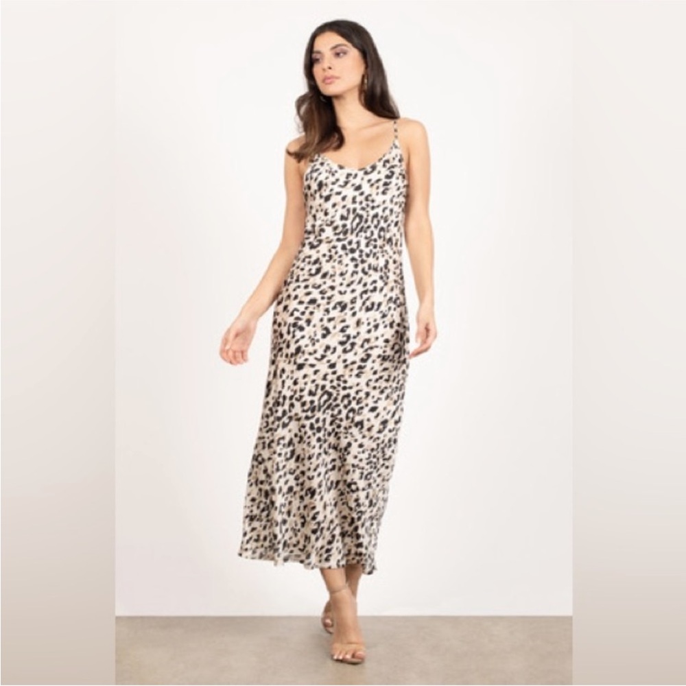 Vici animal print maxi slip dress